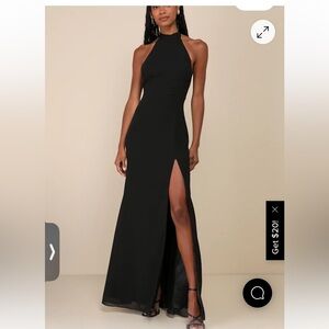 Lulus Captured Your Heart Black Halter Maxi Dress